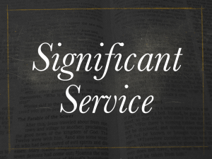 Significant Service